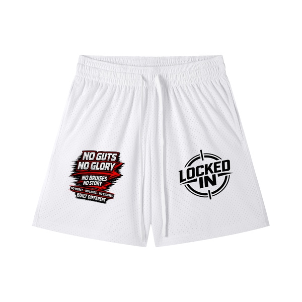 No Guts No Glory Mesh Drawstring Shorts
